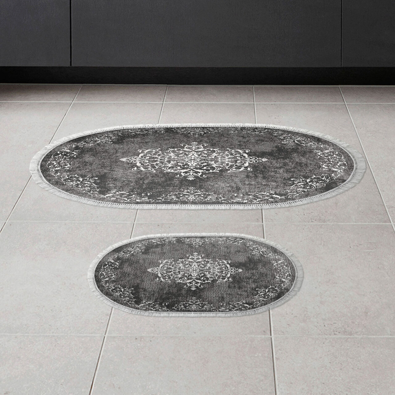 Set covorase de baie, L'essentiel Maison, 410616, Gri - imagine 5